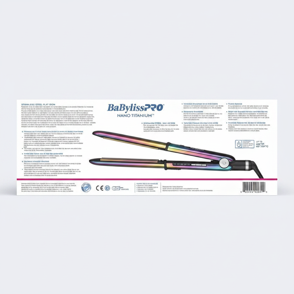 BaBylissPRO Iridescent Prima3000 Flat Iron Back View