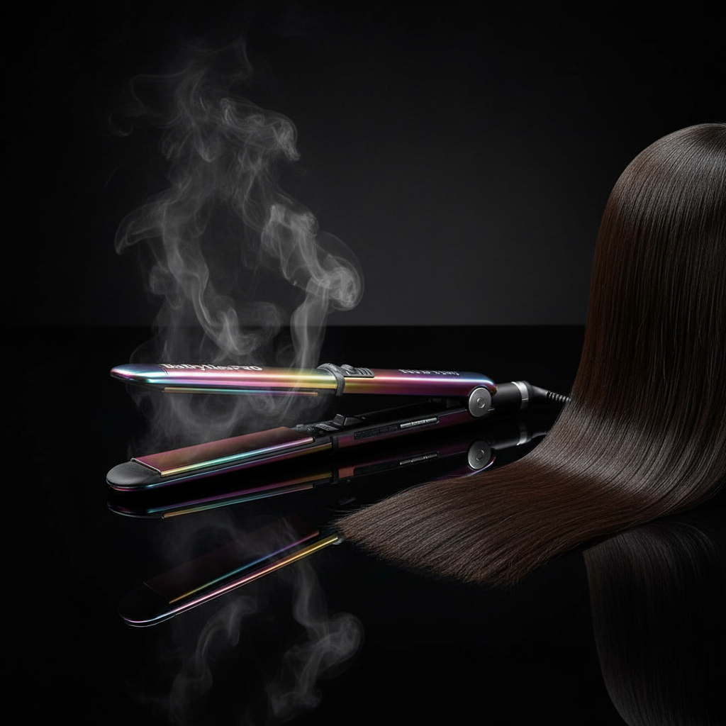BaBylissPRO Iridescent Prima3000 Flat Iron Lifestyle Shot