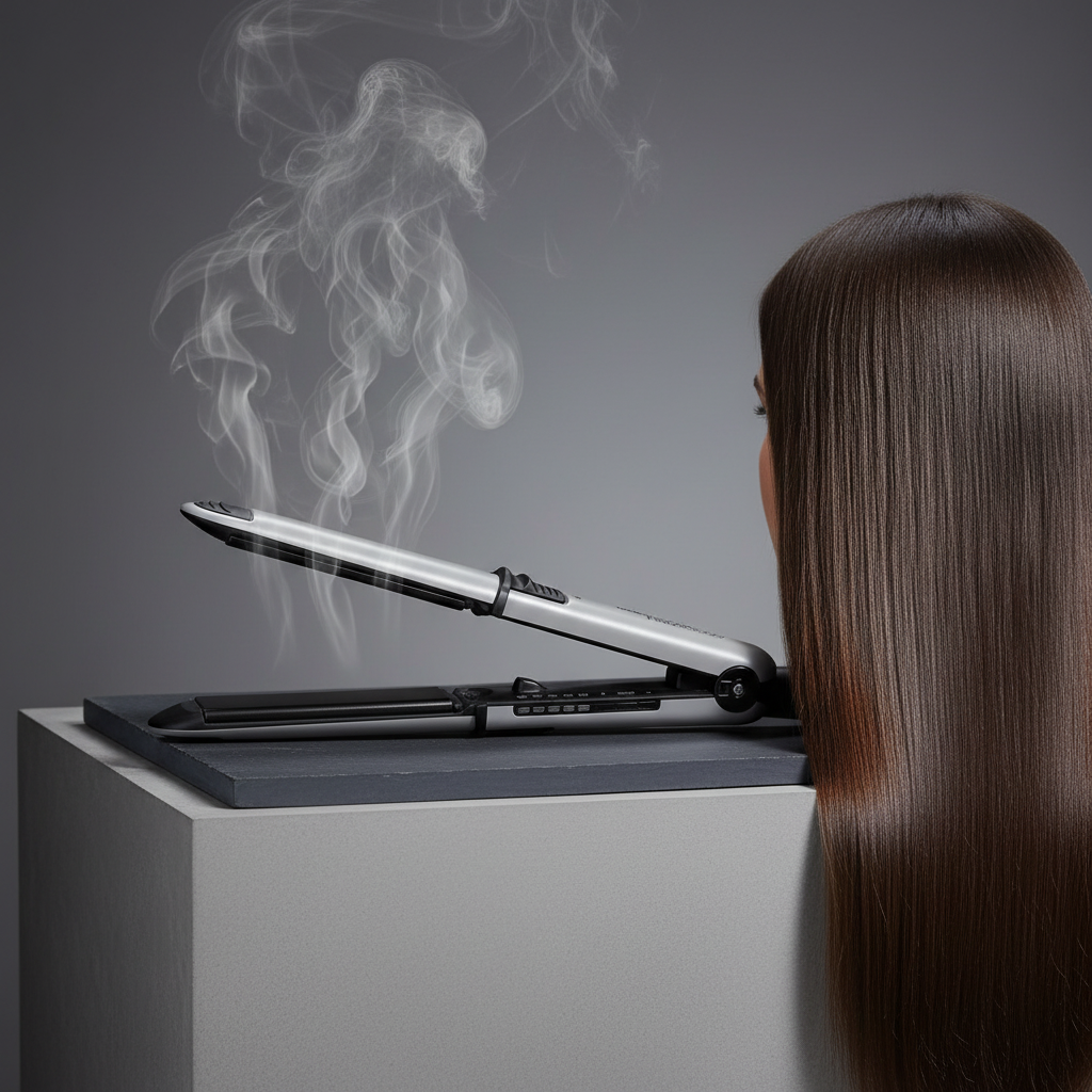 BaBylissPRO Prima3000 Grey Flat Iron Lifestyle Shot