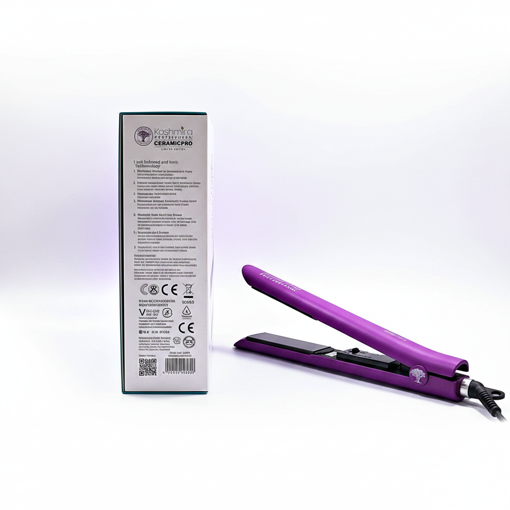 Ceramic Pro 1" Infrared Ionic Flat Iron Purple Back View