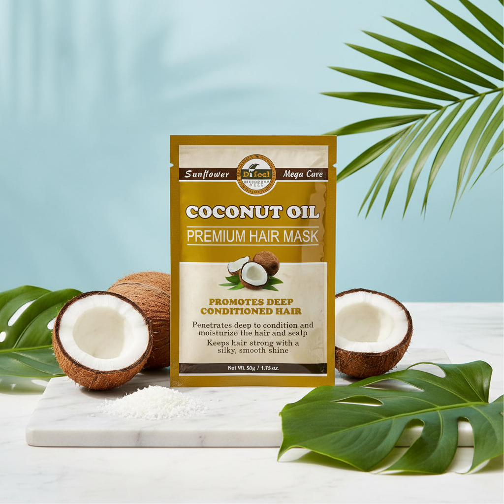 Difeel Coconut Oil Hair Mask Lifestyle Shot