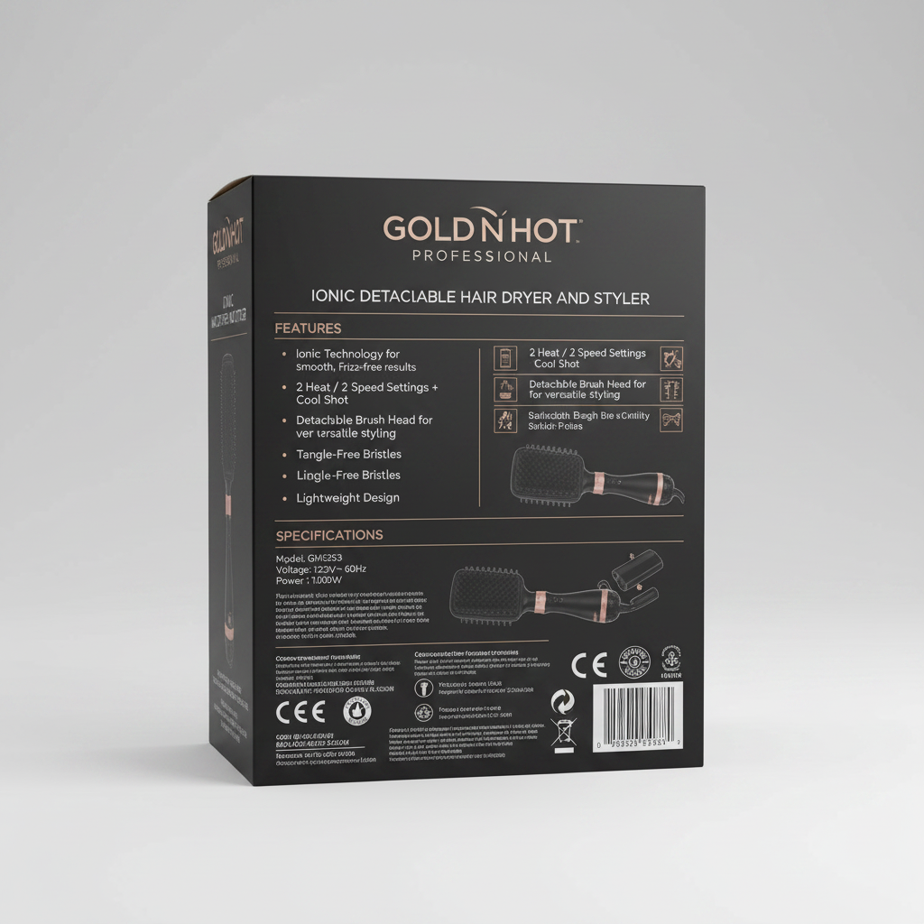 Gold N Hot Hair Dryer Back View