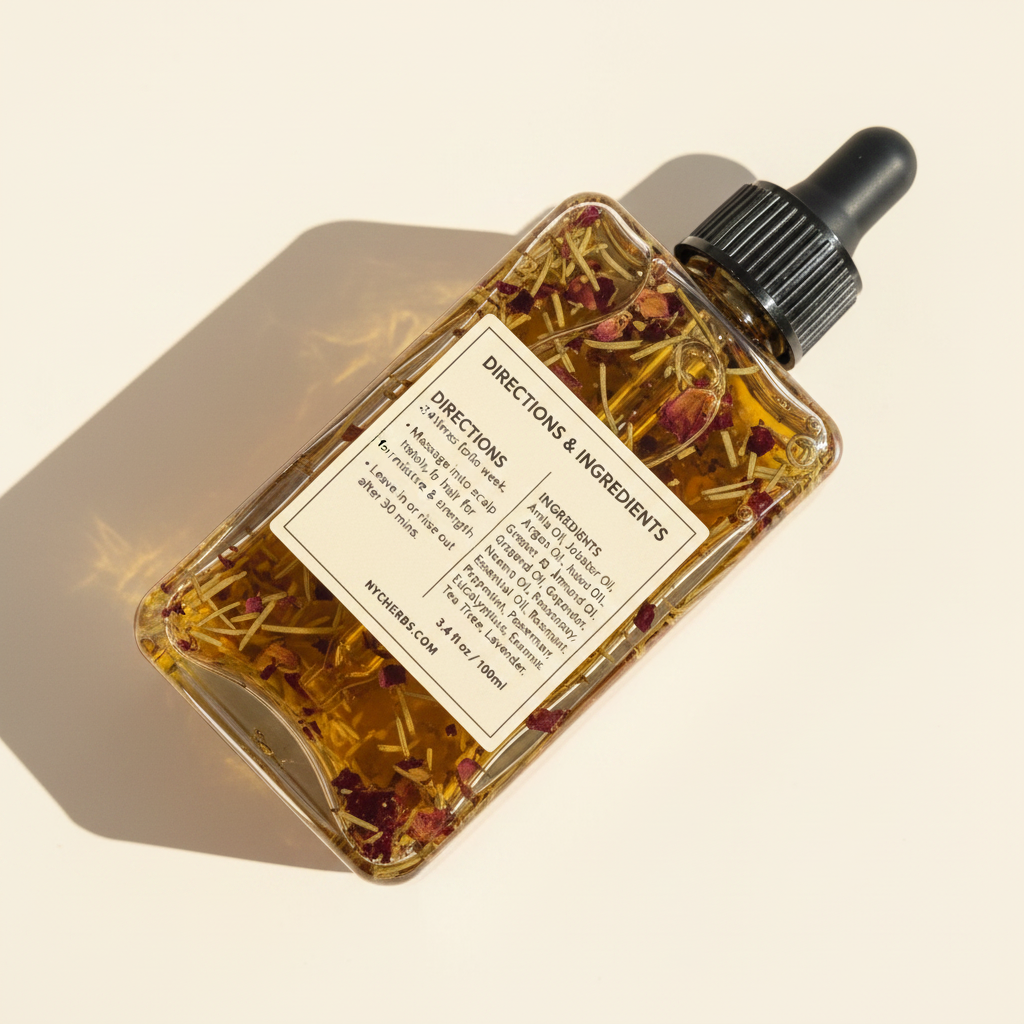 Herbal Hair Oil Growth & Repair Back View