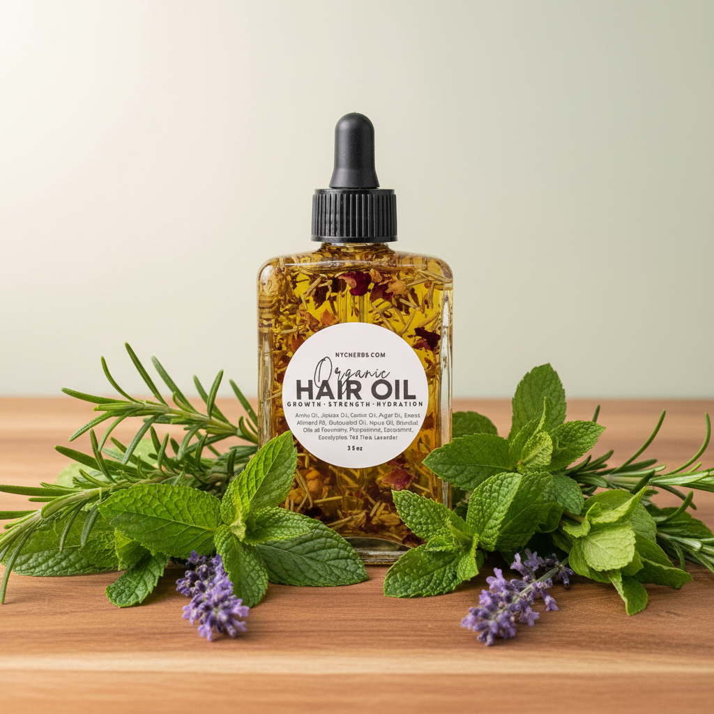 Herbal Hair Oil Growth & Repair Lifestyle Shot