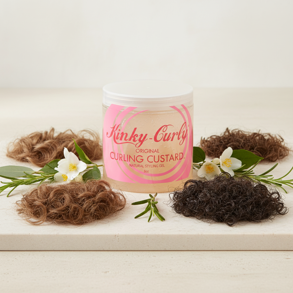 Kinky Curly Curling Custard Gel Lifestyle Shot