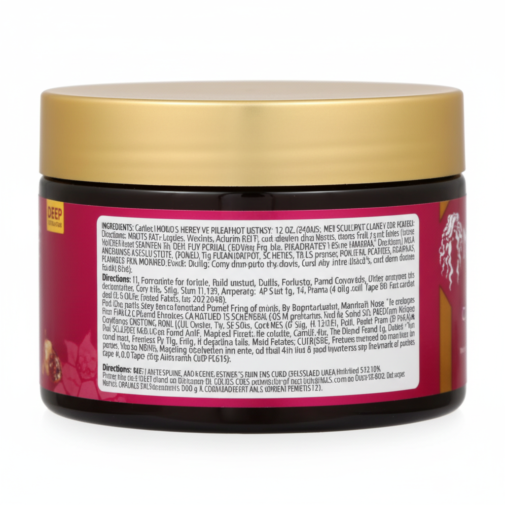 Mielle Pomegranate & Honey Coil Custard Back View