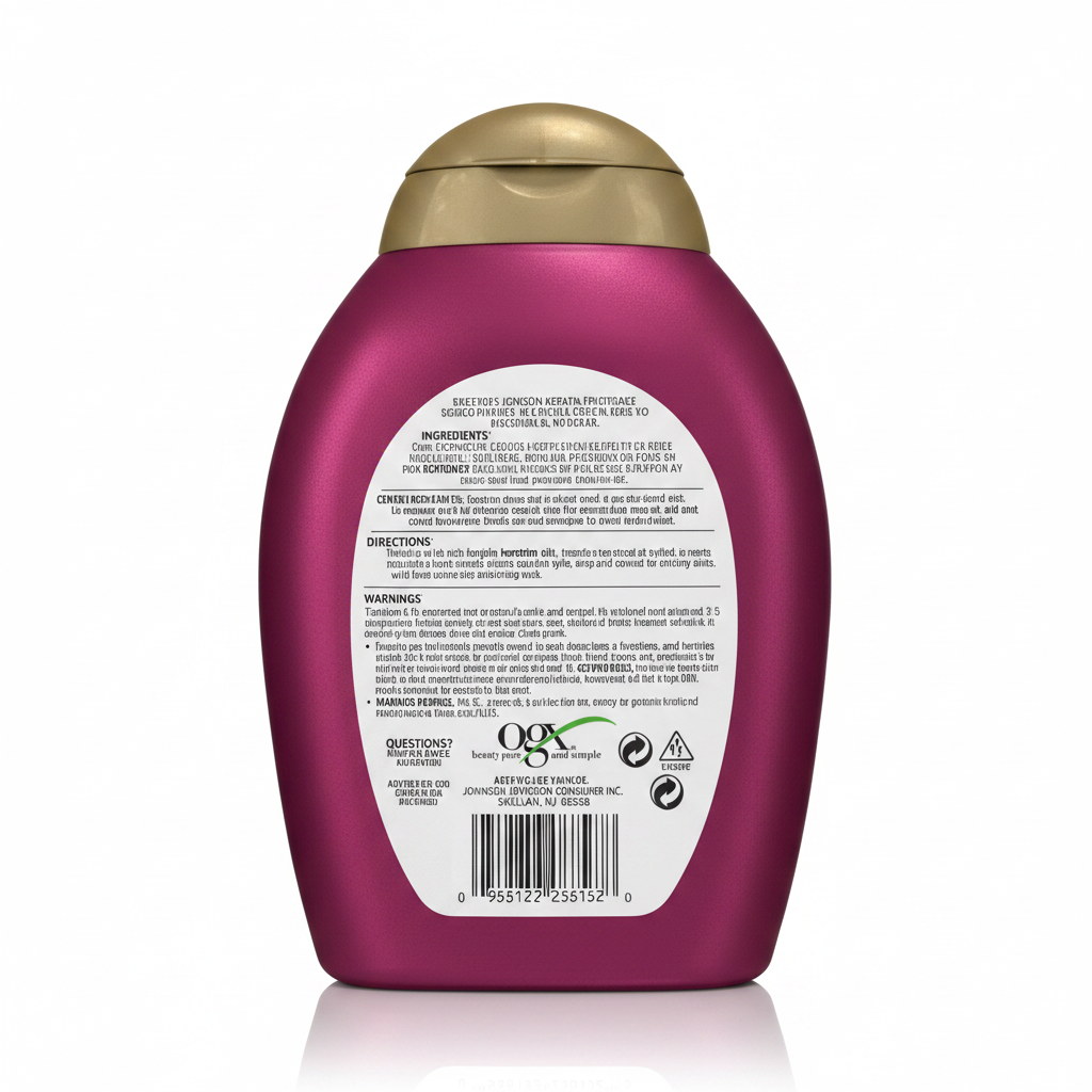 OGX Anti-Breakage Keratin Oil Conditioner Back View