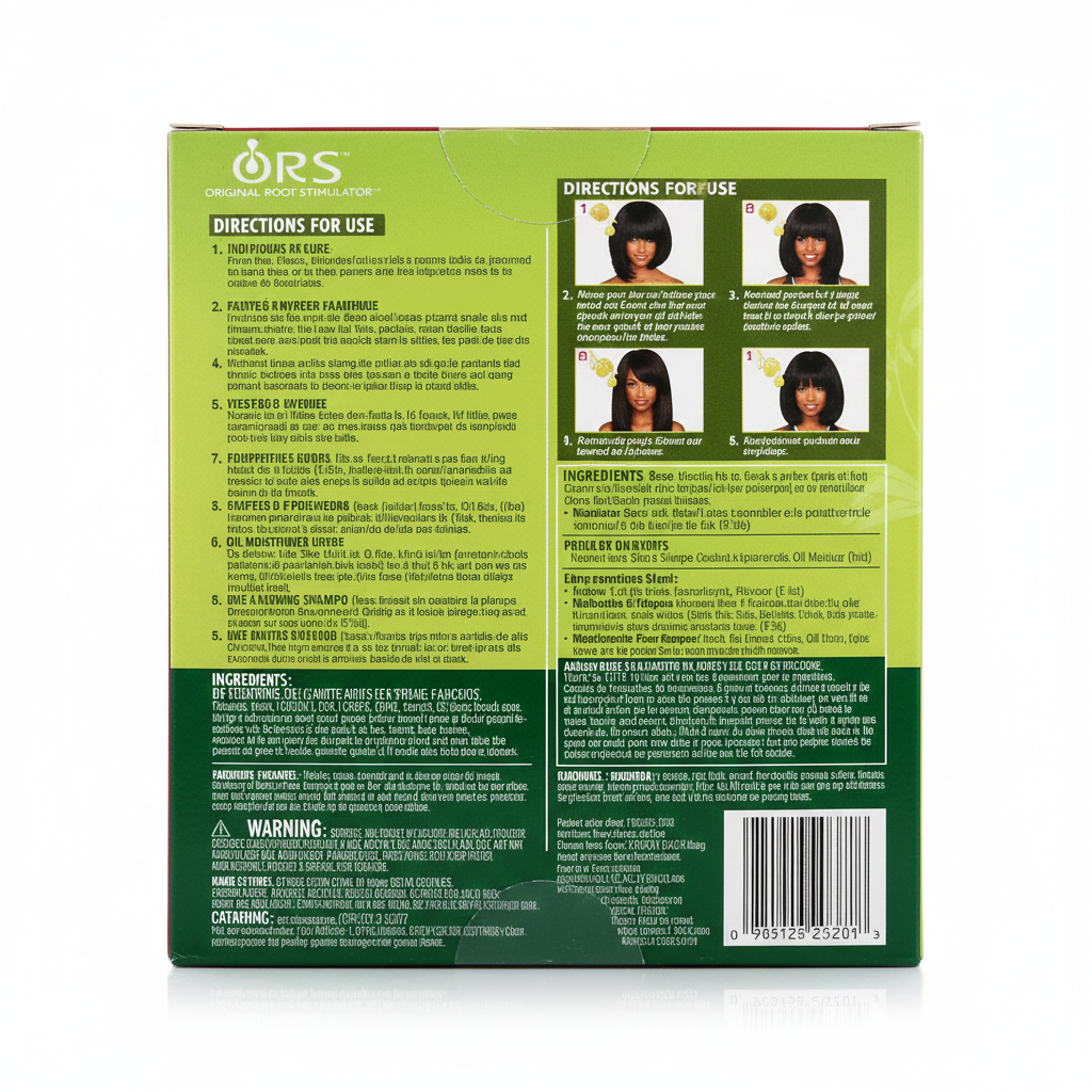 ORS Extra Strength Relaxer Kit Back View