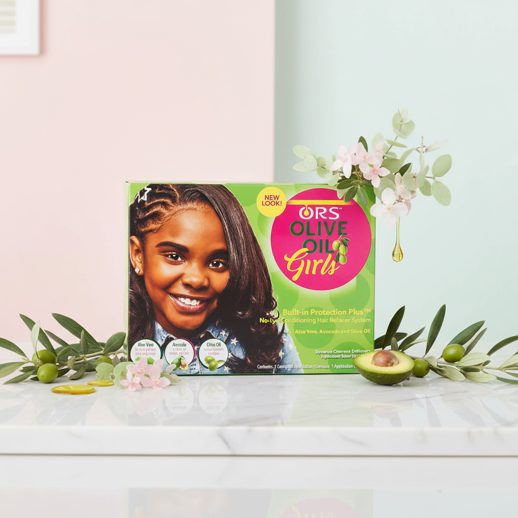 ORS Olive Oil Girls Relaxer Kit Lifestyle Shot